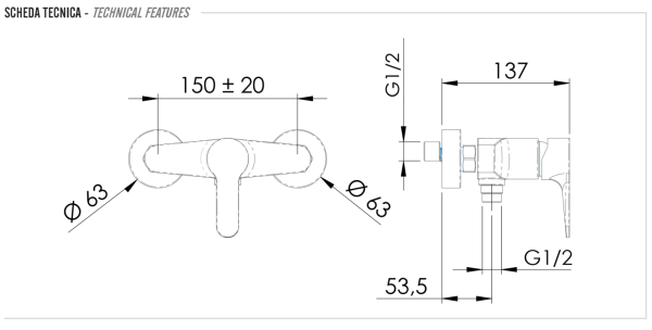 Смеситель для душа Remer Winner W33
