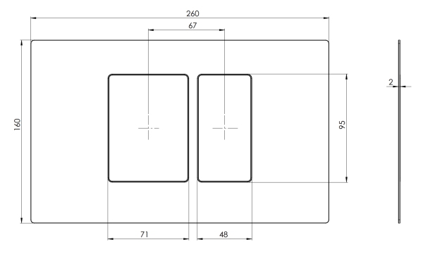 Кнопка смыва Remer RB820BO, белый матовый