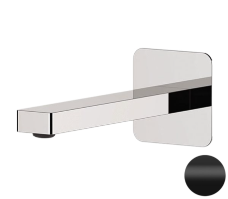 Излив настенный 19 см Remer Slash 91SLNO, черный матовый