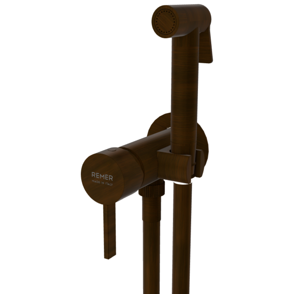 Гигиенический душ со смесителем Remer Metrica MC65OEWBBR, бронза масляная