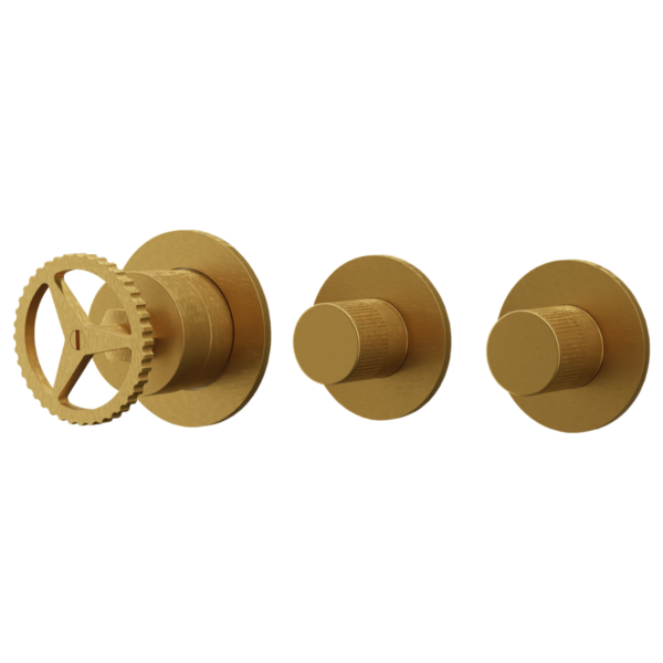 Смеситель для душа Remer Chrono CH98D2PWBBG, золото брашированное