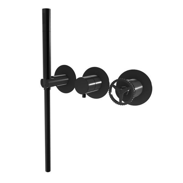 Смеситель для душа Remer Chrono CH97D2PWBCFP, черный брашированный хром