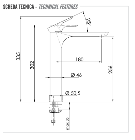 Смеситель для раковины Remer Infinity I11LBO, белый матовый