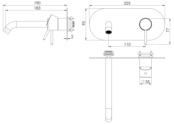 Смеситель для раковины Remer X Style X15LWBBG, золото брашированное
