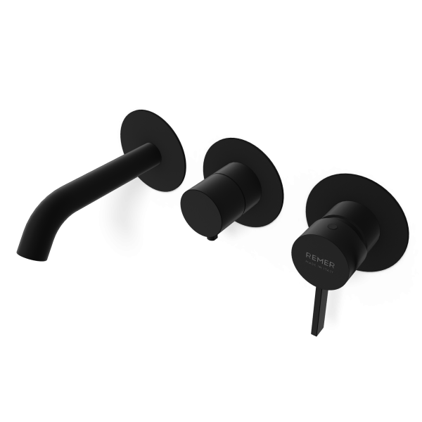 Смеситель для ванны Remer Metrica MC54D2PWBNO, черный матовый