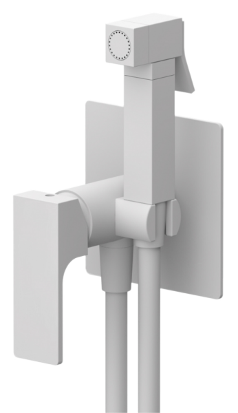 Гигиенический душ со смесителем Remer Absolute AU65BO, белый матовый