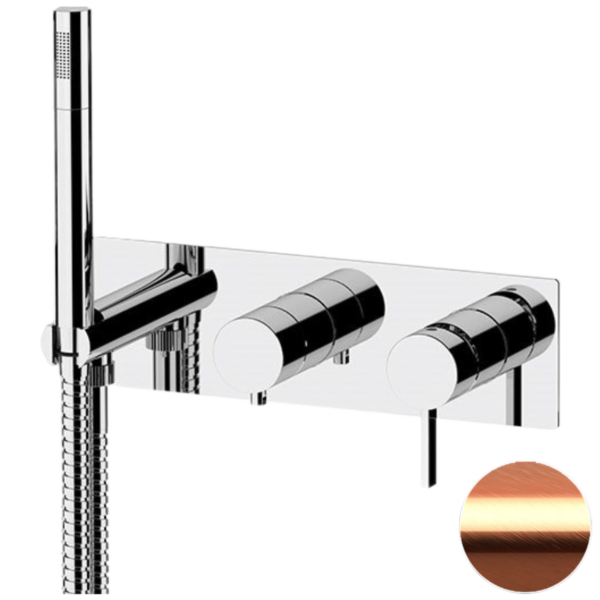 Смеситель для душа Remer Metrica MC97D3RP, медь брашированная