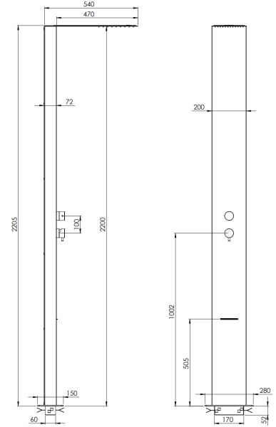 Душевая система напольная Remer 331SS
