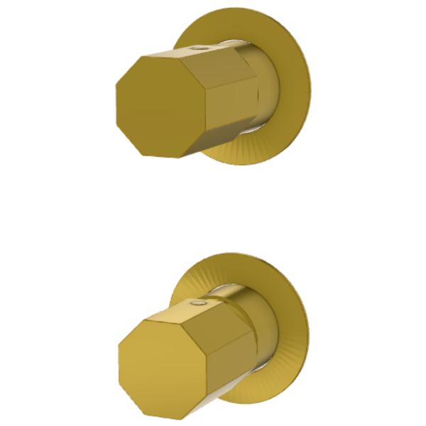 Смеситель для душа Remer Ottagono ON92PWBGP, золото глянцевое PVD