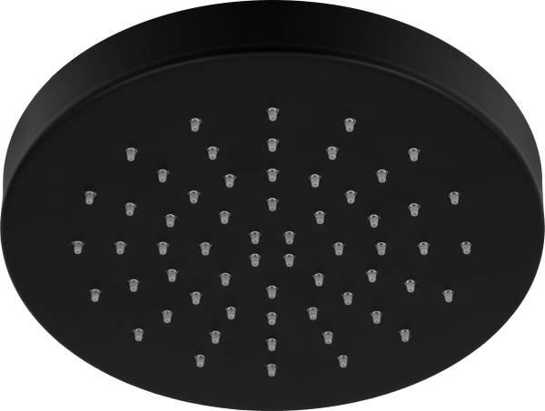 Верхний душ с шарнирным соединением 22 см Daniel A578H3CM2215, черный матовый