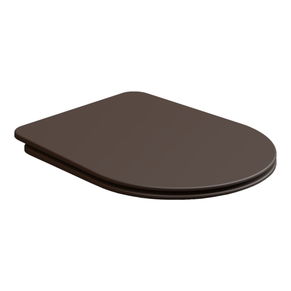 Крышка с сиденьем для подвесного унитаза с микролифтом GSG Ceramic Design Hit! HICOPRSLTICR035, Cacao Matt