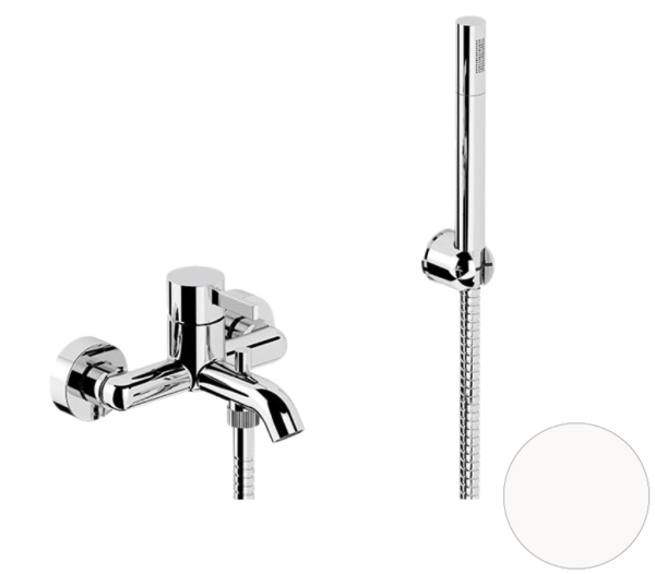 Смеситель для ванны Remer Metrica MC02BO, белый матовый