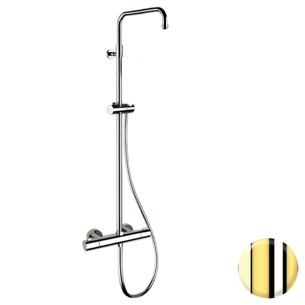 Душевая система термостатическая Remer Elegance EQ32ASSDGP, золото глянцевое PVD