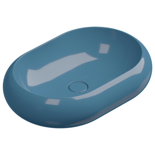 Раковина накладная 60x42 см GSG Ceramic Design Petra PELAV60040, Denim Glossy