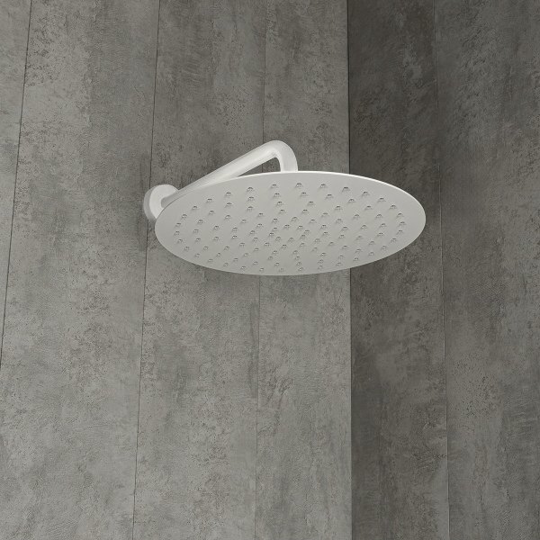 Верхний душ с шарнирным соединением 30 см Mariani Tondo B37ST00130, белый матовый