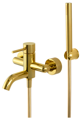 Смеситель для ванны Remer X Style X02DO, золото глянцевое