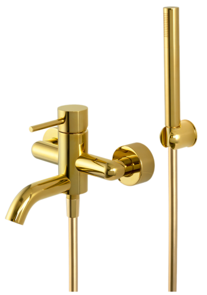 Смеситель для ванны Remer X Style X02DO, золото глянцевое