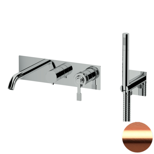 Смеситель для ванны Remer Atelier AL53D2WBRP, медь брашированная