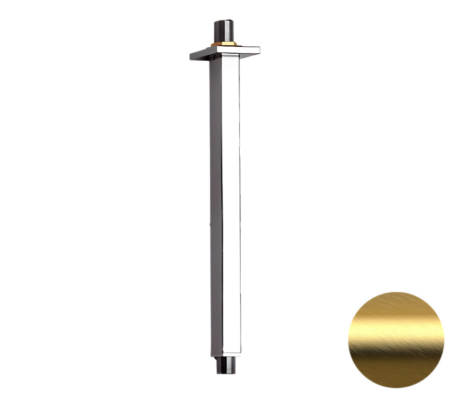 Кронштейн потолочный для верхнего душа 20 см Remer 347S20BG, золото брашированное