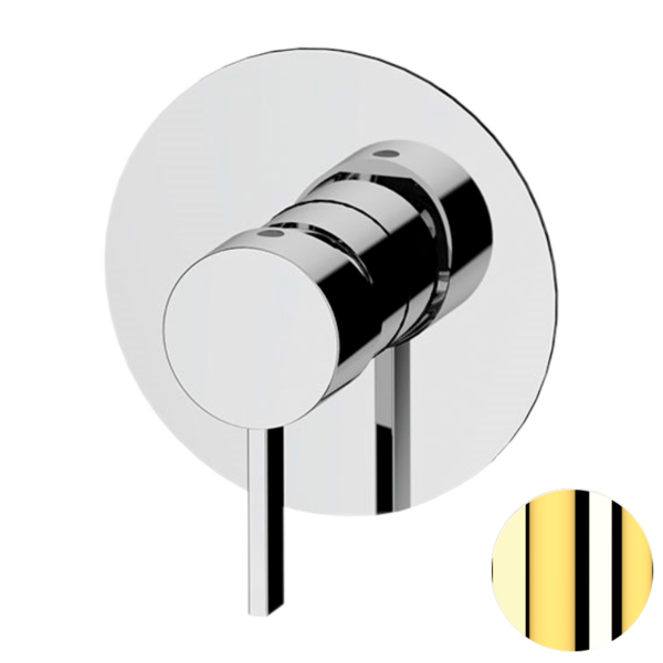 Смеситель для душа Remer Metrica MC30LGP, золото глянцевое PVD