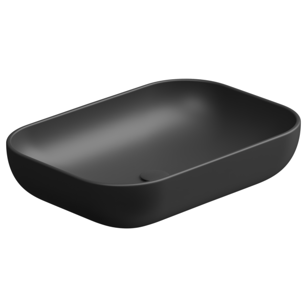 Раковина накладная 60x42 см GSG Ceramic Design Easy EALAVRE60003, черный матовый