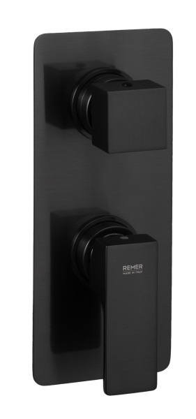 Смеситель для душа Remer Absolute AU93KBCFP, чёрный брашированный хром