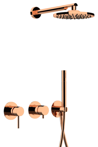 Душевая система Remer X Style X96S02ORL, медь глянцевая