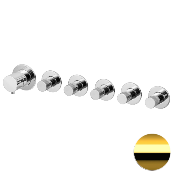 Смеситель для душа Remer X Style N98D5PWBDO, золото глянцевое