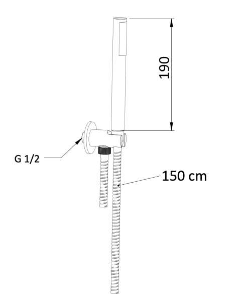 Комплект для душа Mariani B37241UM, белый матовый