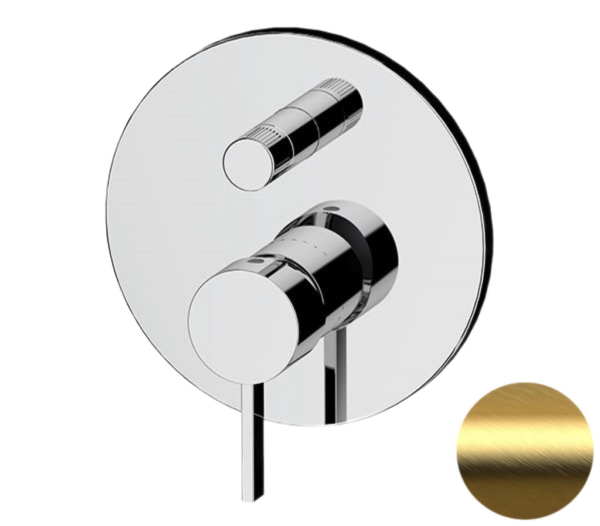 Смеситель для душа Remer Metrica MC09HBG, золото брашированное
