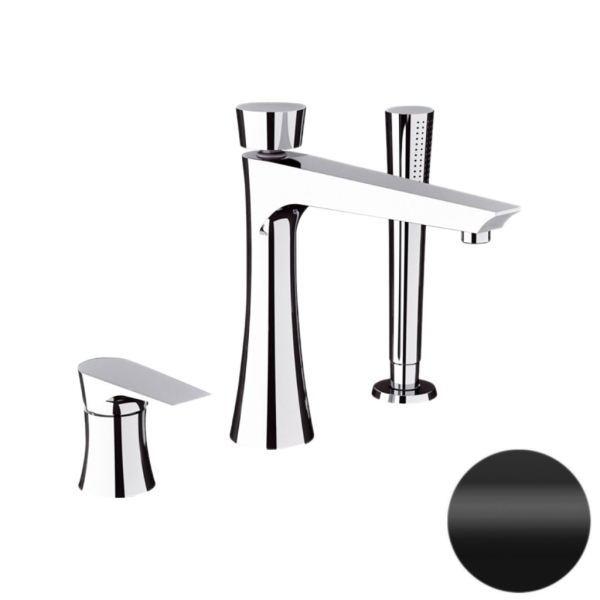 Смеситель для ванны Daniel Diva DV69115, чёрный матовый