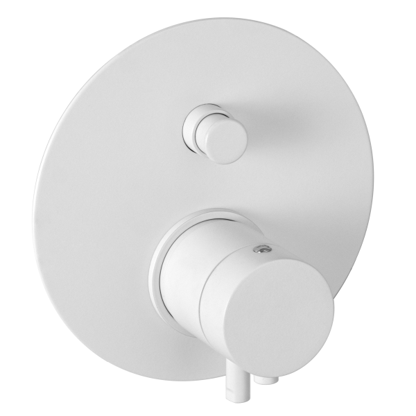 Смеситель термостатический для душа Remer Elegance NT09KBBO, белый матовый