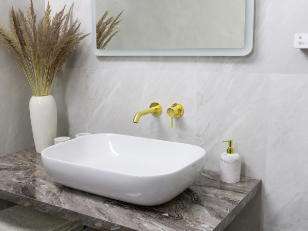 Смеситель для раковины Mariani Next B22565NSP, золото брашированное