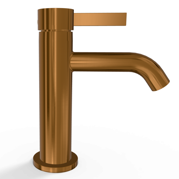 Смеситель для раковины Remer Metrica MC12CU, медь брашированная PVD