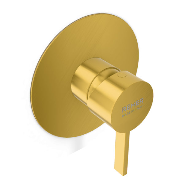 Смеситель для душа Remer Metrica MC30LBG, золото брашированное