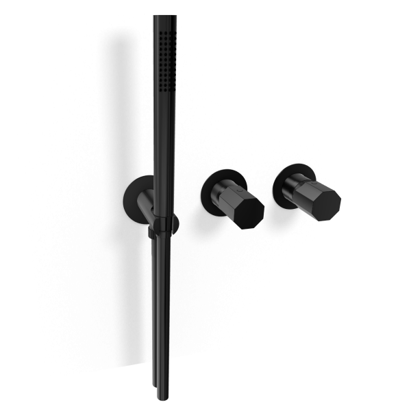 Смеситель для душа Remer Ottagono ON97D2PWBCFP, черный брашированный хром