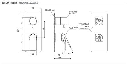 Смеситель для душа Remer Infinity I93KBNP, никель брашированный