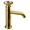 Смеситель для раковины Remer Chrono CH12DO, золото глянцевое