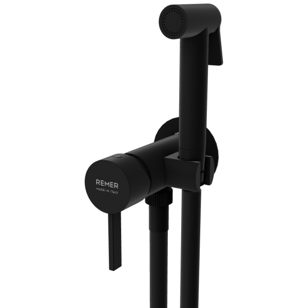 Гигиенический душ со смесителем Remer Metrica MC65OEWBNO, черный матовый