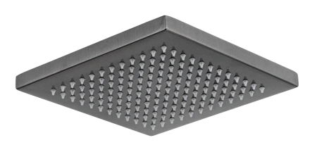 Верхний душ с шарнирным соединением 20 см Remer 359SSCFPX, черный брашированный хром