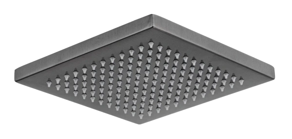 Верхний душ с шарнирным соединением 20 см Remer 359SSCFPX, черный брашированный хром