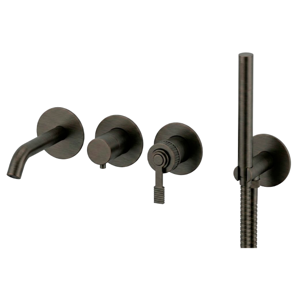 Смеситель для ванны Remer Atelier AL53D2PWBGM, оружейная сталь PVD