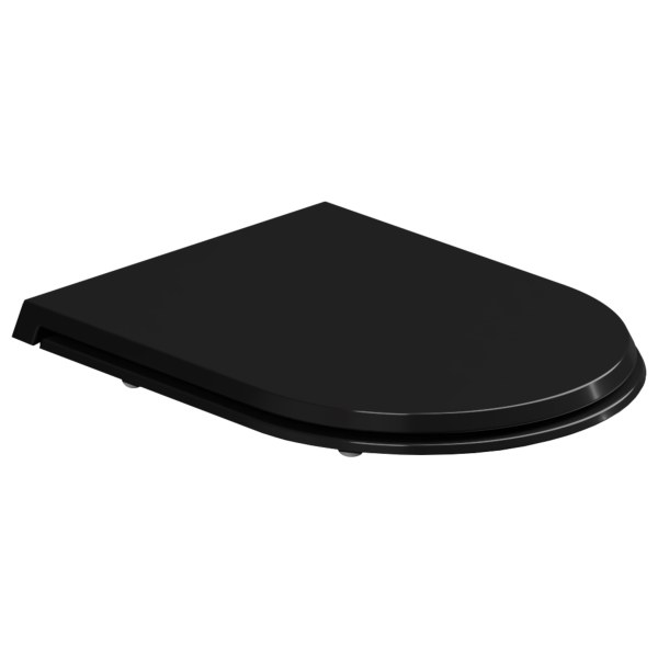Крышка с сиденьем для подвесного унитаза с микролифтом GSG Ceramic Design Cruise CRCOPRSLTICR002, черный глянцевый