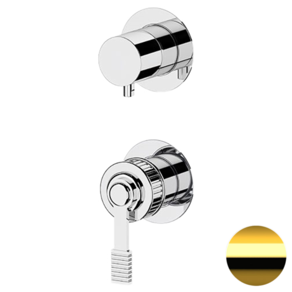 Смеситель для душа Remer Atelier AL92PWBDO, золото глянцевое
