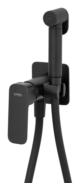 Гигиенический душ со смесителем Daniel Tiara TA645BP4DC15, чёрный матовый