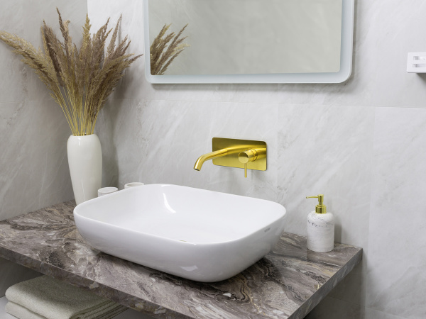 Смеситель для раковины Mariani Next B22565NS, золото брашированное