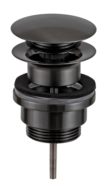 Донный клапан универсальный 1”1/4 Remer 905CCR114CFP, черный брашированный хром