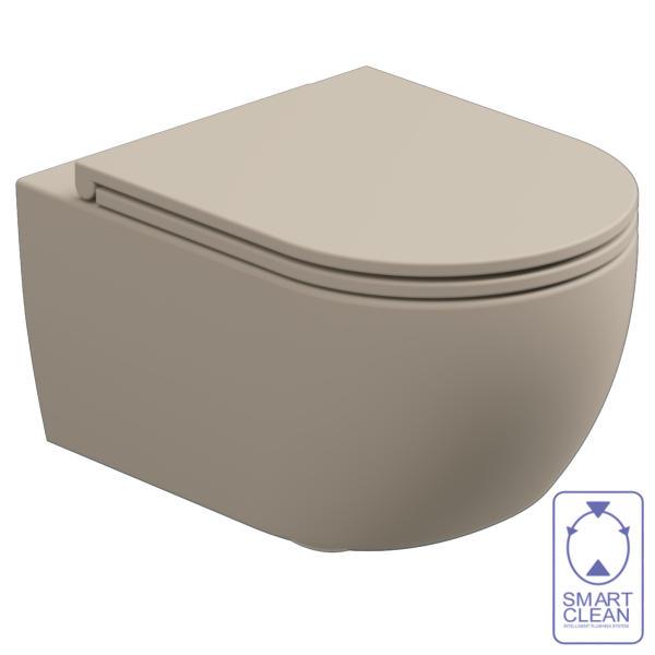 Чаша подвесного унитаза со смывом Smart Clean GSG Ceramic Design Like LKWCSO034, Sabbia Matt