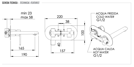 Смеситель для раковины Remer Vanity V15