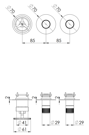 Смеситель для душа Remer Chrono CH98D2PWBBR, бронза масляная